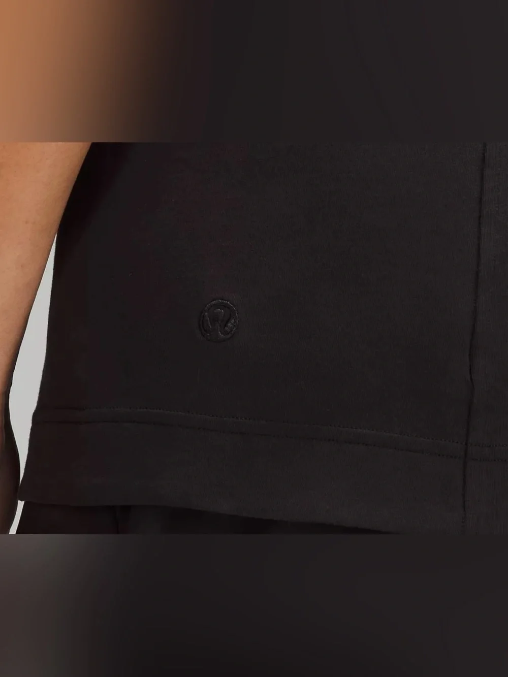 Lululemon Long Cotton Crewneck Tank Top Black